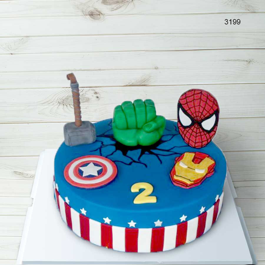 Bánh sinh nhật in hình các siêu anh hùng ăn được đẹp mắt tặng bé trai   Bánh Kem Ngộ Nghĩnh