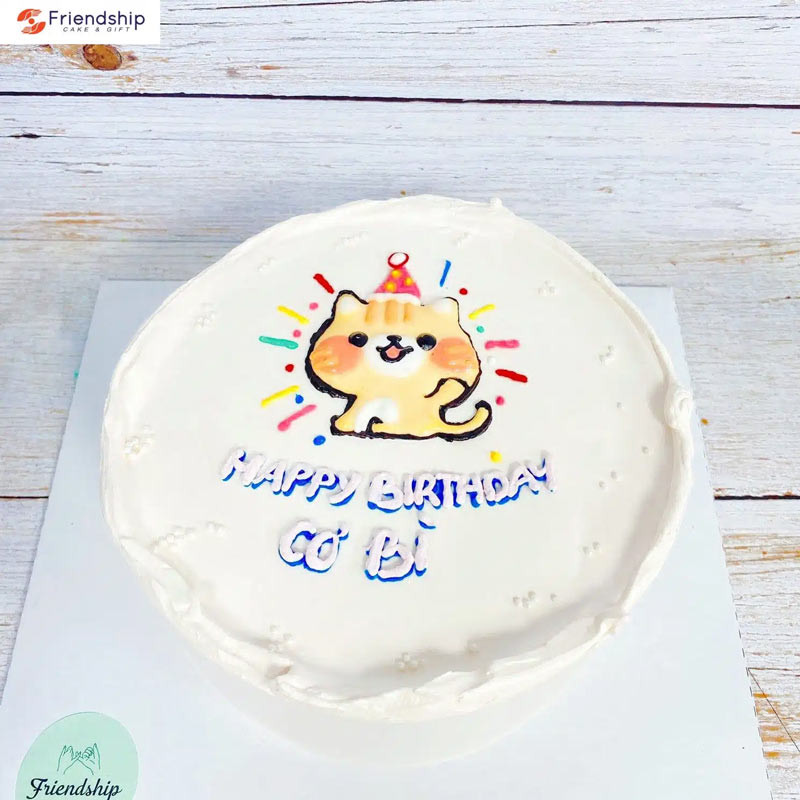 Mẫu bánh sinh nhật hình nhỏ bé mèo xứng đáng yêu