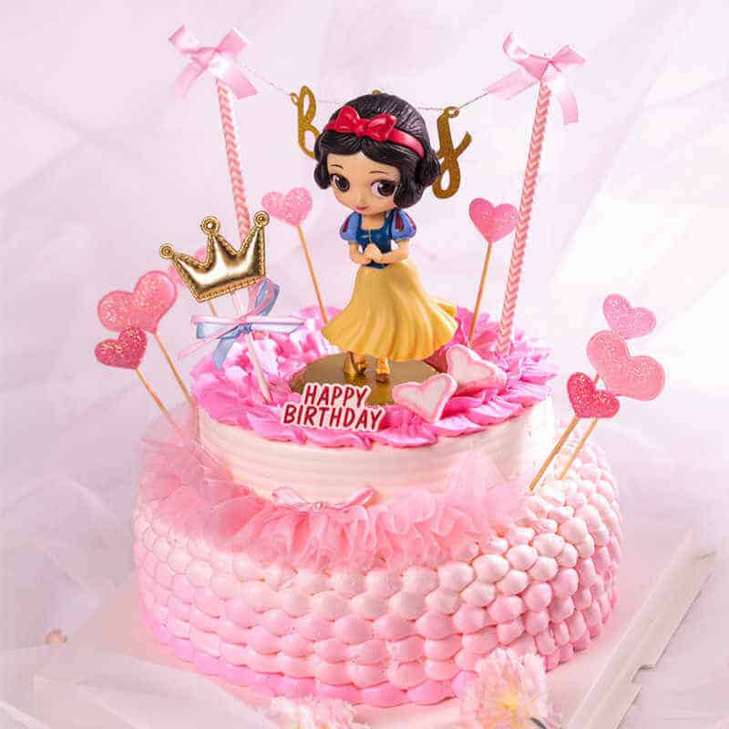 Bánh sinh nhật hình công chúa màu hồng dành cho bé gái ngày 1/6