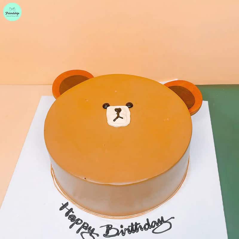 Bánh sinh nhật hình mặt gấu đáng yêu