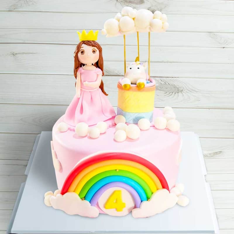 Bánh sinh nhật công chúa ngựa 1 sừng