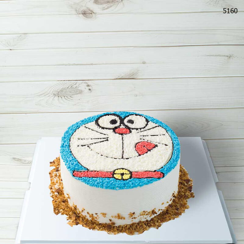 Bánh sinh nhật tạo hình mặt Doraemon đáng yêu