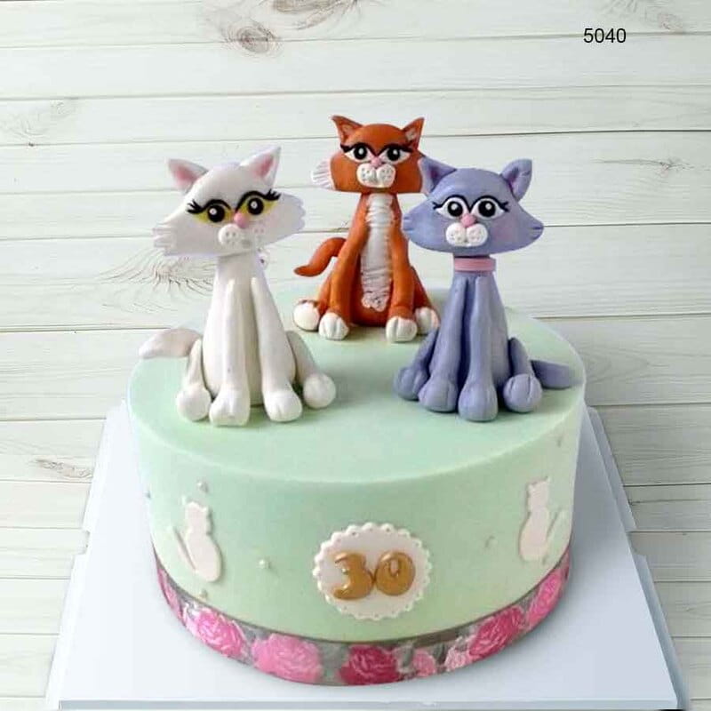 Bánh sinh nhật 3 chú mèo dễ thương