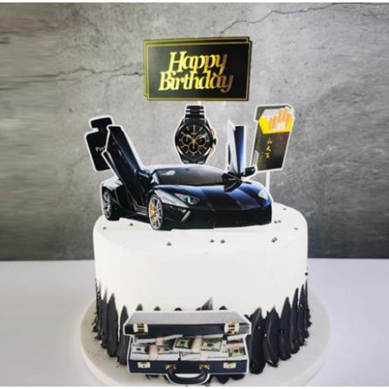 Mẫu bánh sinh nhật hình siêu xe cho bé trai 9 tuổi mới lạ