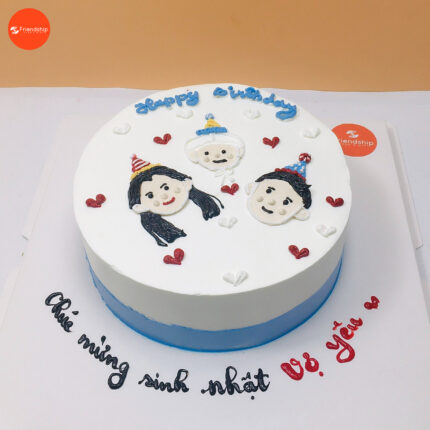 Bánh sinh nhật tạo hình gia đình hạnh phúc - Dành tặng cho vợ yêu