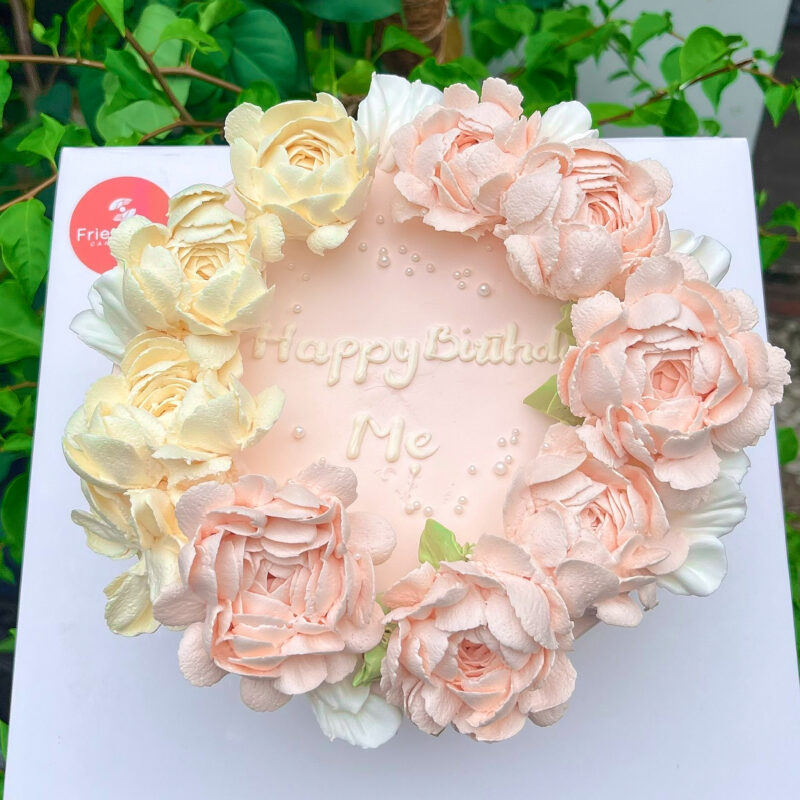 Bánh sinh nhật mẹ tạo hình hoa cẩm chướng