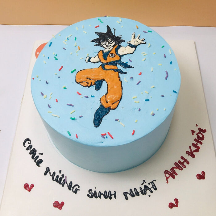 Bánh sinh nhật cho bé trai tạo hình nhân vật Naruto".